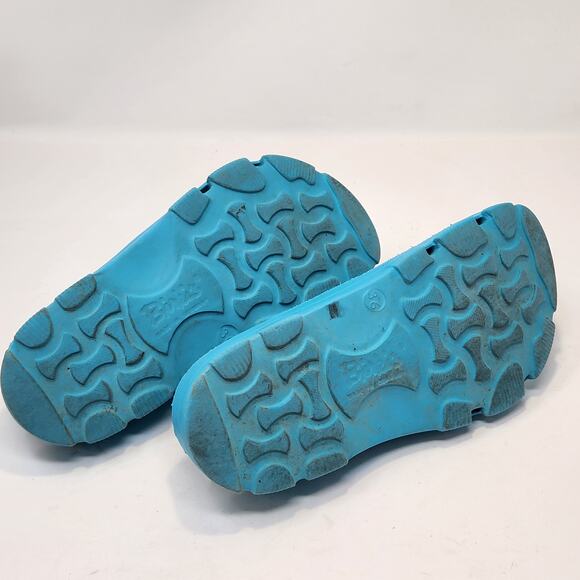 Birkis Caribbean Blue Plastic Thong Sandals Size 36 US 5 Slip On Outdoor Shoes - Picture 7 of 9